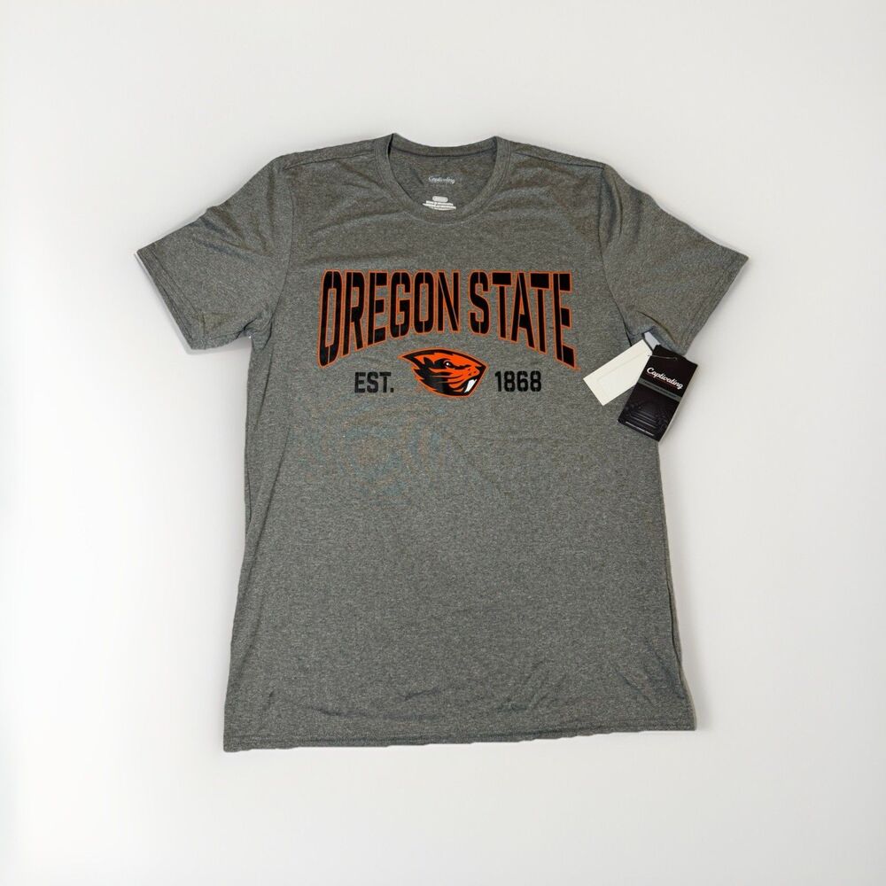 NWT Oregon State Beavers Captivating Athletic T Shirt Gray Size Small NCAA